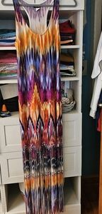 Colorful maxi dress with fringe